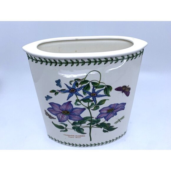 Portmeirion Botanic Garden Marquise Vase Virgins Bower 9 1/4" Clematis Florida - Picture 3 of 7